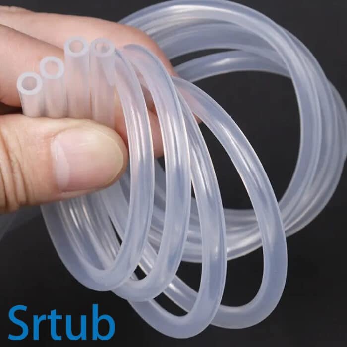 Tubos de silicone resistentes ao calor de alta temperatura de 1 mm, transparentes, de grau alimentício, de parede fina e macia, fornecidos pela fábrica