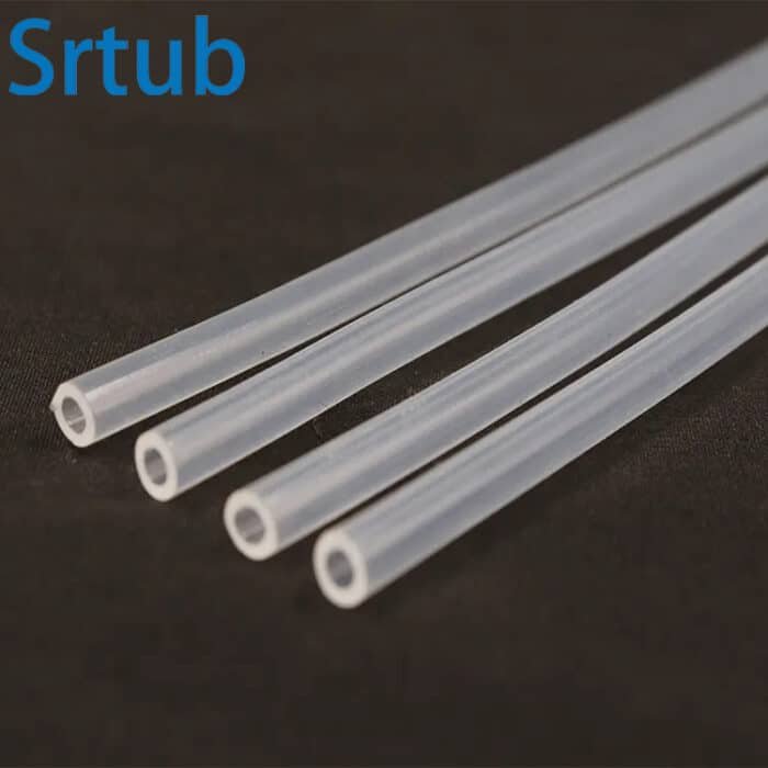 Tubos de silicone resistentes ao calor de alta temperatura de 1 mm, transparentes, de grau alimentício, de parede fina e macia, fornecidos pela fábrica