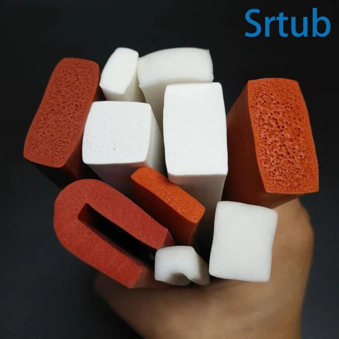 Srtub Quality High Temperature Resistance Foam Strip Adhesive Roll Silicone Foam Producent til salg