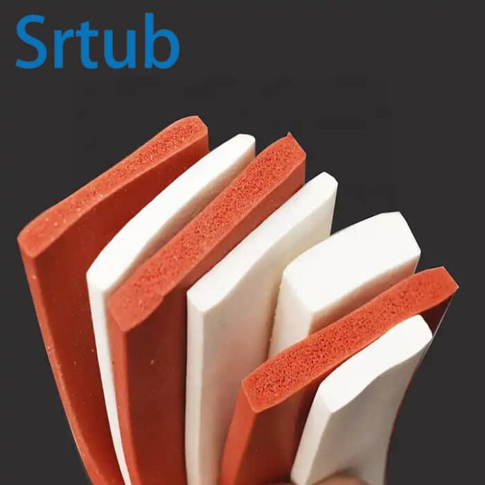 Srtub Quality High Temperature Resistance Foam Strip Adhesive Roll Silicone Foam Producent til salg