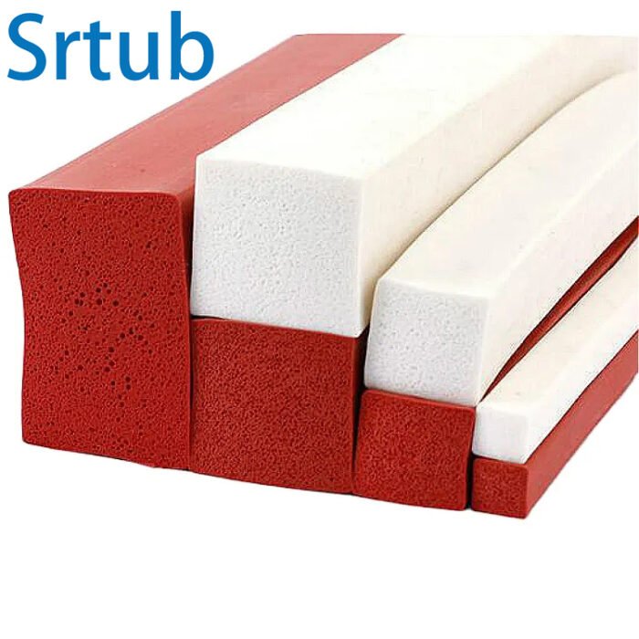 Srtub Quality High Temperature Resistance Foam Strip Adhesive Roll Silicone Foam Producent til salg